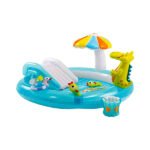 Intex - Gator Play Center Inflatable Kids Pool with Water Sprayer