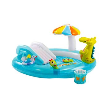 Intex - Gator Play Center Inflatable Kids Pool with Water Sprayer